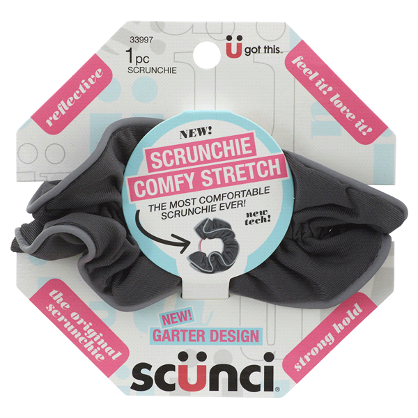 slide 1 of 1, scünci SCUNCI 1Pk Charcoal Grey, 1 ct