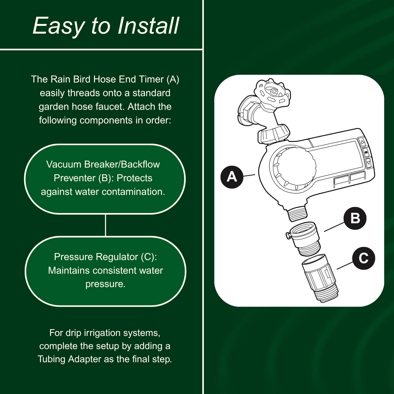 slide 5 of 6, Rain Bird 1 Output Port Adjustable Digital hose end timer, 1 ct