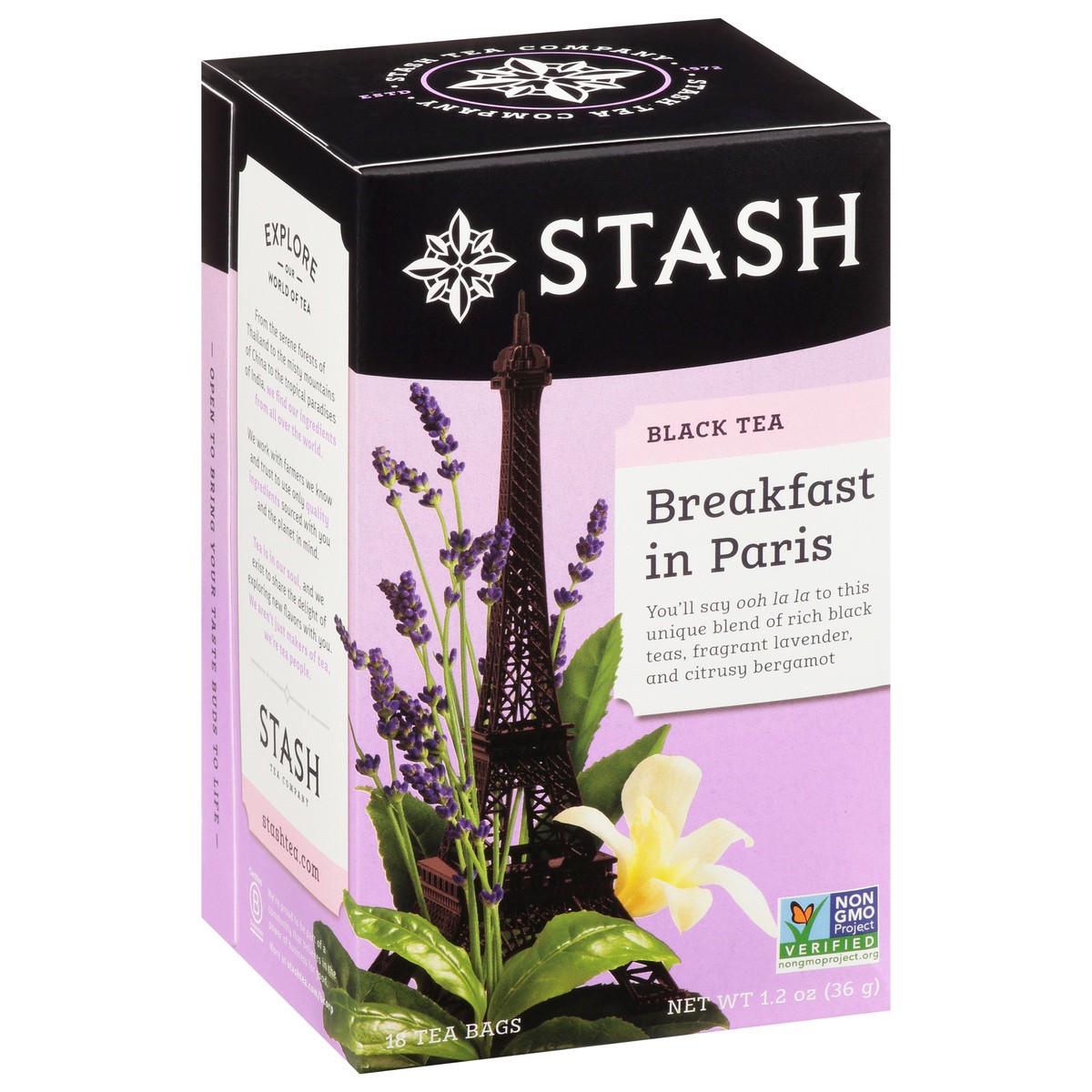 slide 2 of 9, Stash Tea Bags Breakfast in Paris Black Tea 18 ea, 18 ct