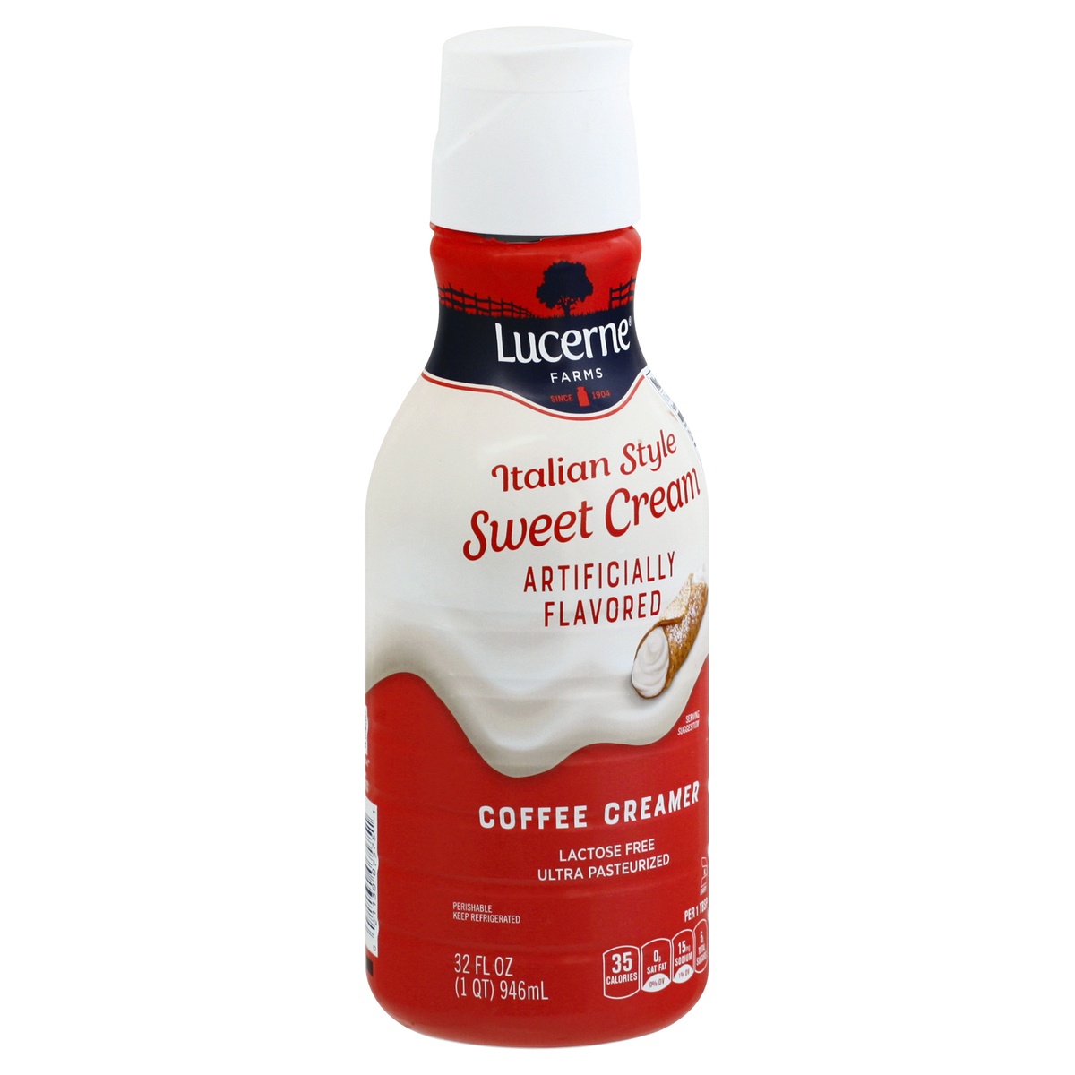 slide 2 of 9, Lucerne Dairy Farms Italian Sweet Cream 100% Lactose Free Coffee Creamer, 