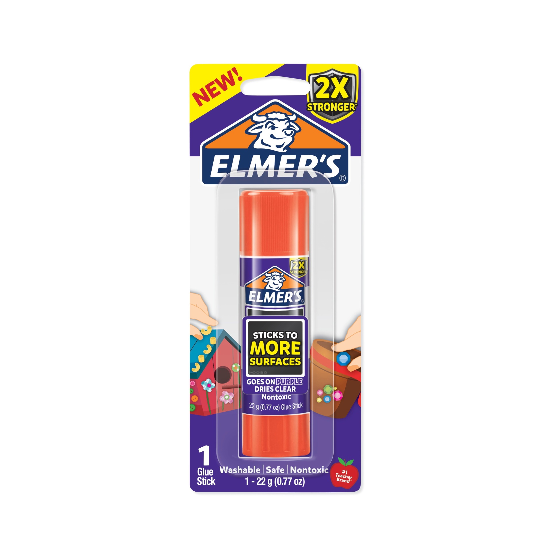 slide 1 of 4, Elmer's Extra Strength Glue Stick, 22 gram