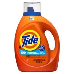Tide Liquid Laundry Detergent, Clean Breeze, 80 loads, HE Compatible