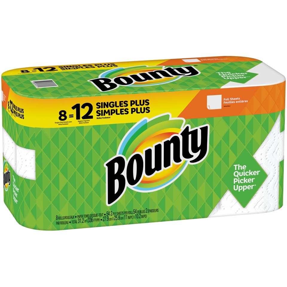 slide 3 of 4, Bounty Full Sheet Paper Towels, 8 ct