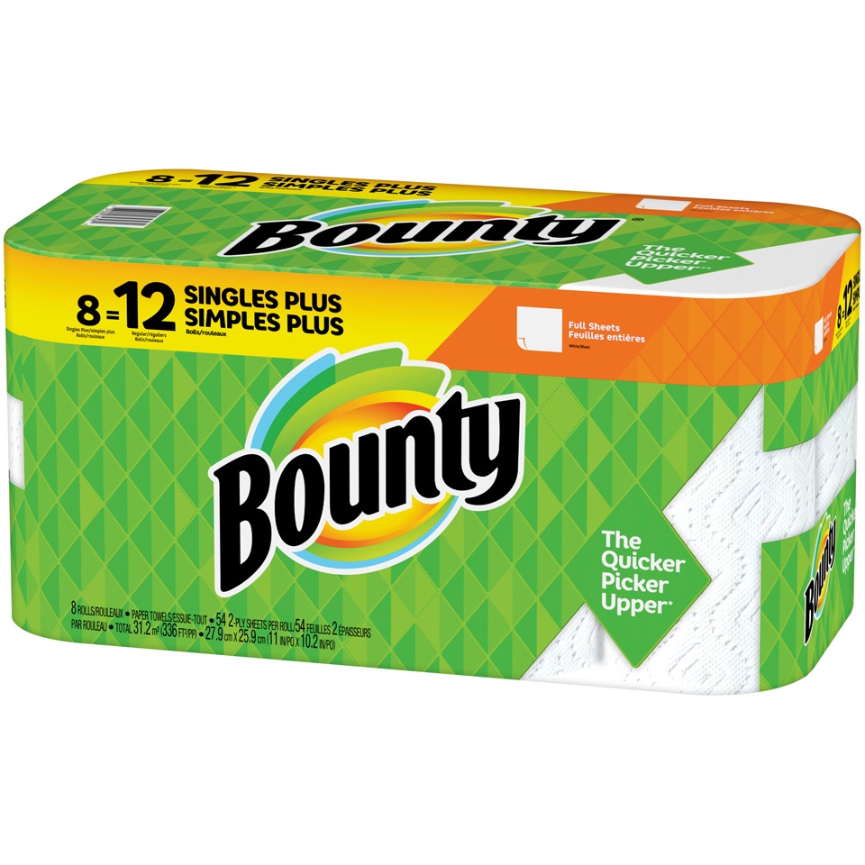 slide 4 of 4, Bounty Full Sheet Paper Towels, 8 ct