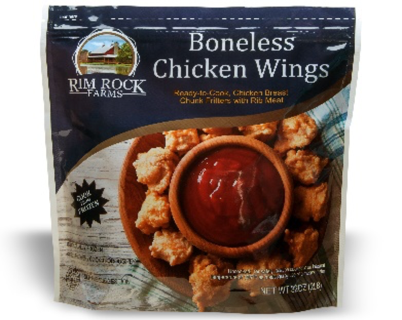 slide 1 of 1, Rim Rock Farms Boneless Chicken Wings, 2 lb