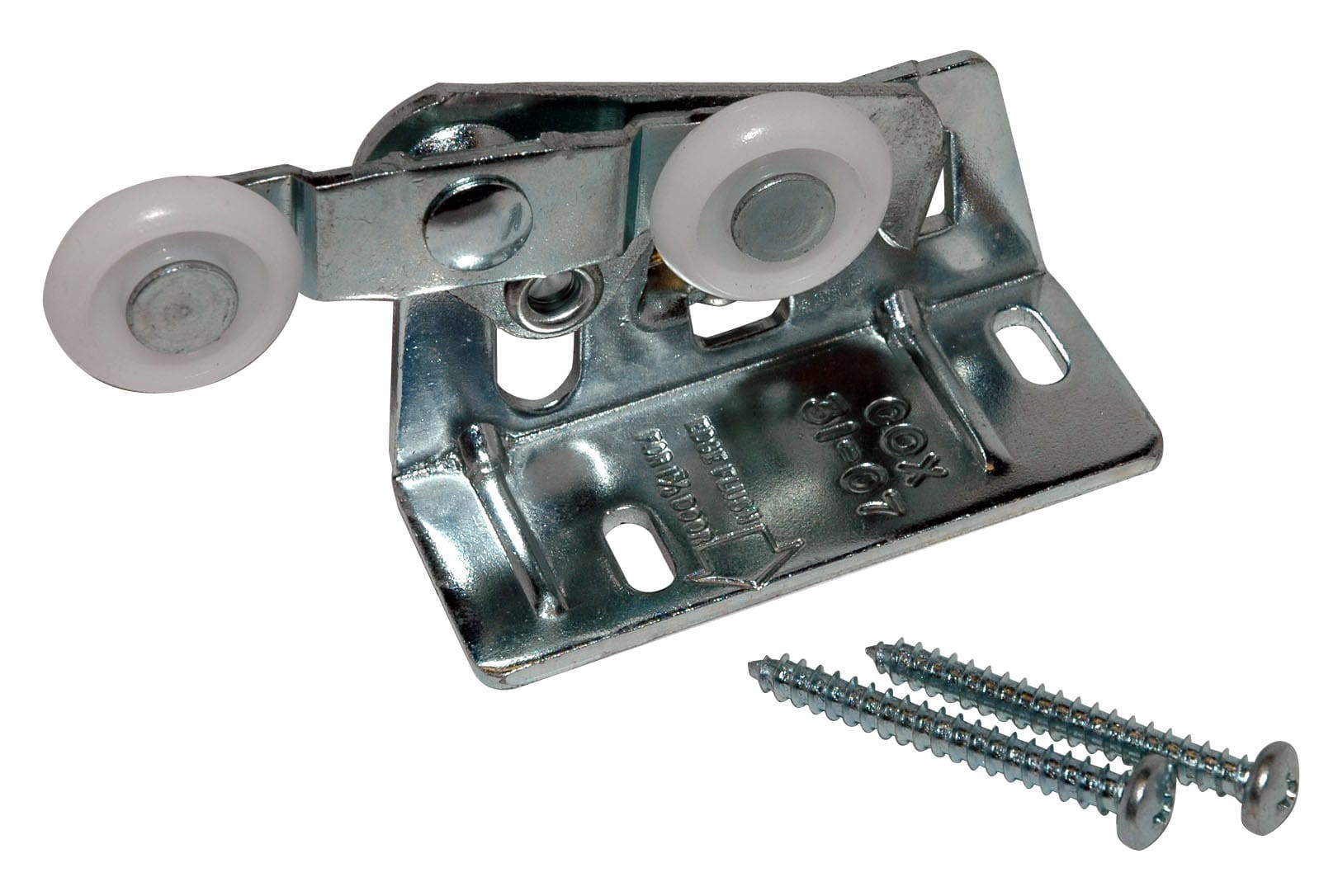 slide 1 of 1, Barton Kramer 2 -Pack 0.875-in Convex Pocket Door Roller and bracket, 1 ct