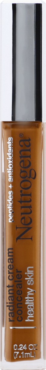 slide 3 of 9, Neutrogena Healthy Skin Radiant Brightening Cream Lightweight Concealer with Peptides & Vitamin E Antioxidant, Non-Comedogenic, Pecan Medium/Deep 02 with warm undertones, 0.24 fl. oz, 0.24 fl oz