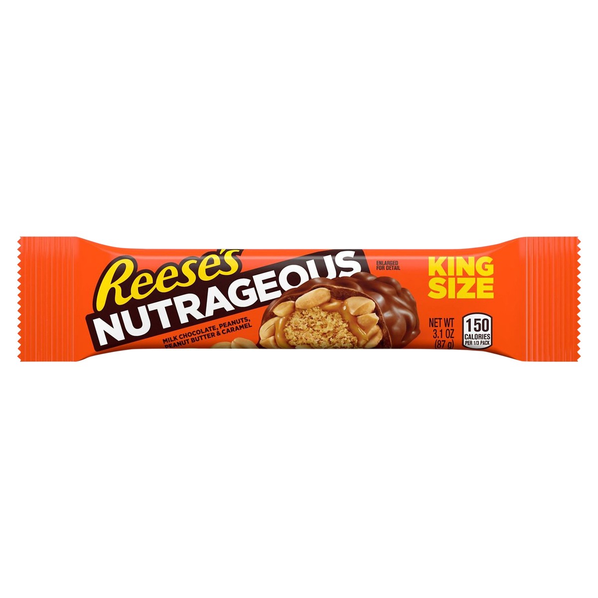 slide 1 of 4, Reese's NUTRAGEOUS Peanut Butter Caramel Peanut King Size, Candy Bar, 3.1 oz, 3.1 oz