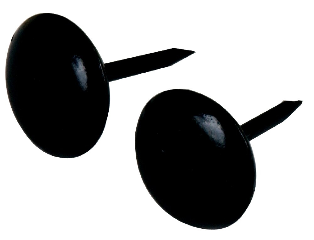 slide 1 of 1, Hillman Round Head Furniture Nails - Black, 25 ct