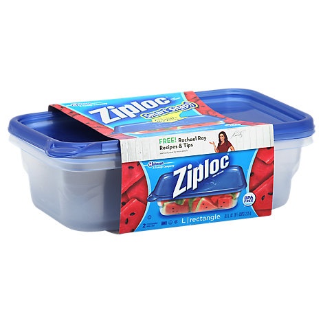 slide 1 of 1, Ziploc Containers & Lids Large Round, 2 ct