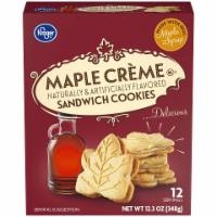 slide 1 of 1, Kroger Maple Creme Sandwich Cookies, 12.3 oz
