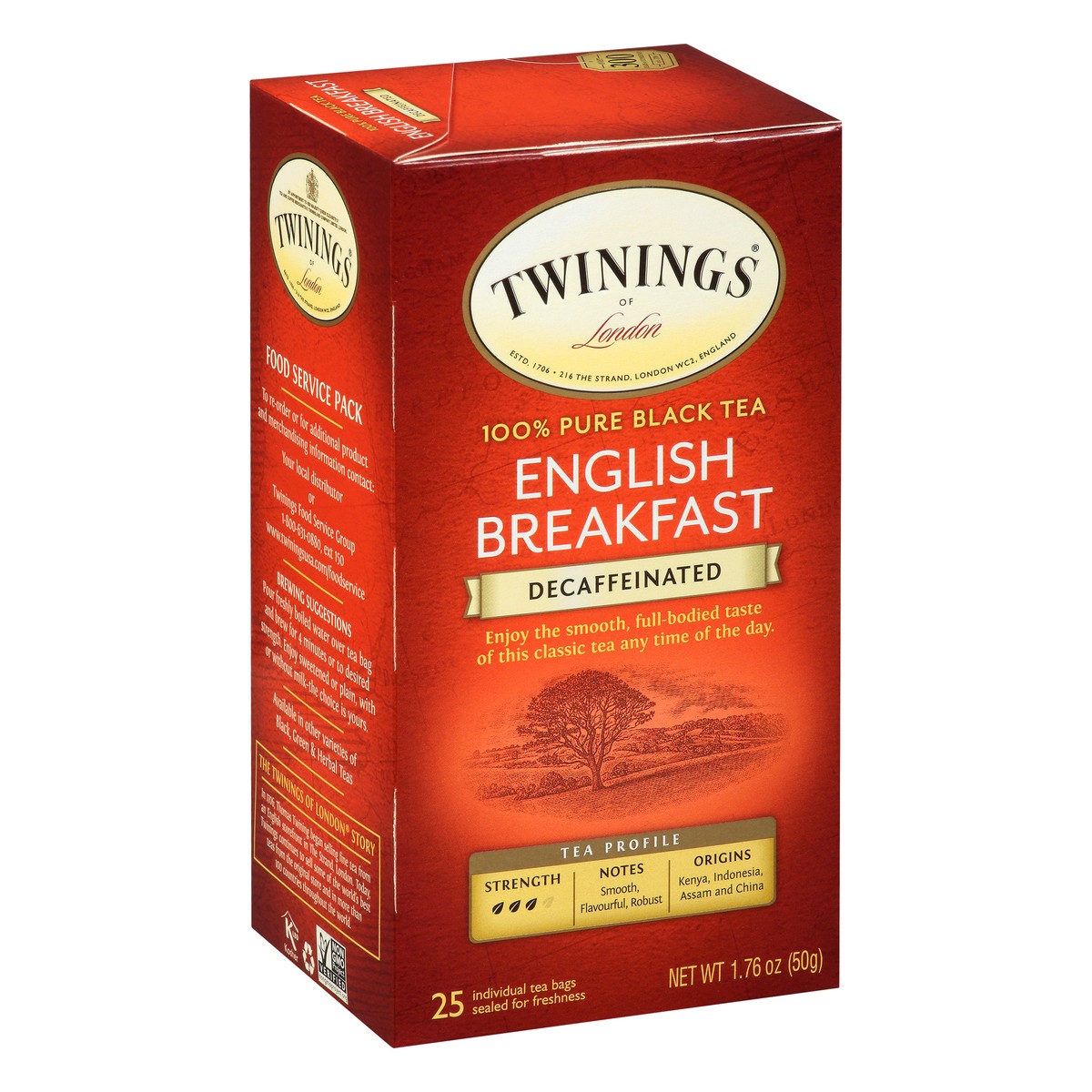 slide 2 of 15, Twinings Decaffeinated English Breakfast Pure Black Tea 25 Tea Bags - 25 ct, 25 ct