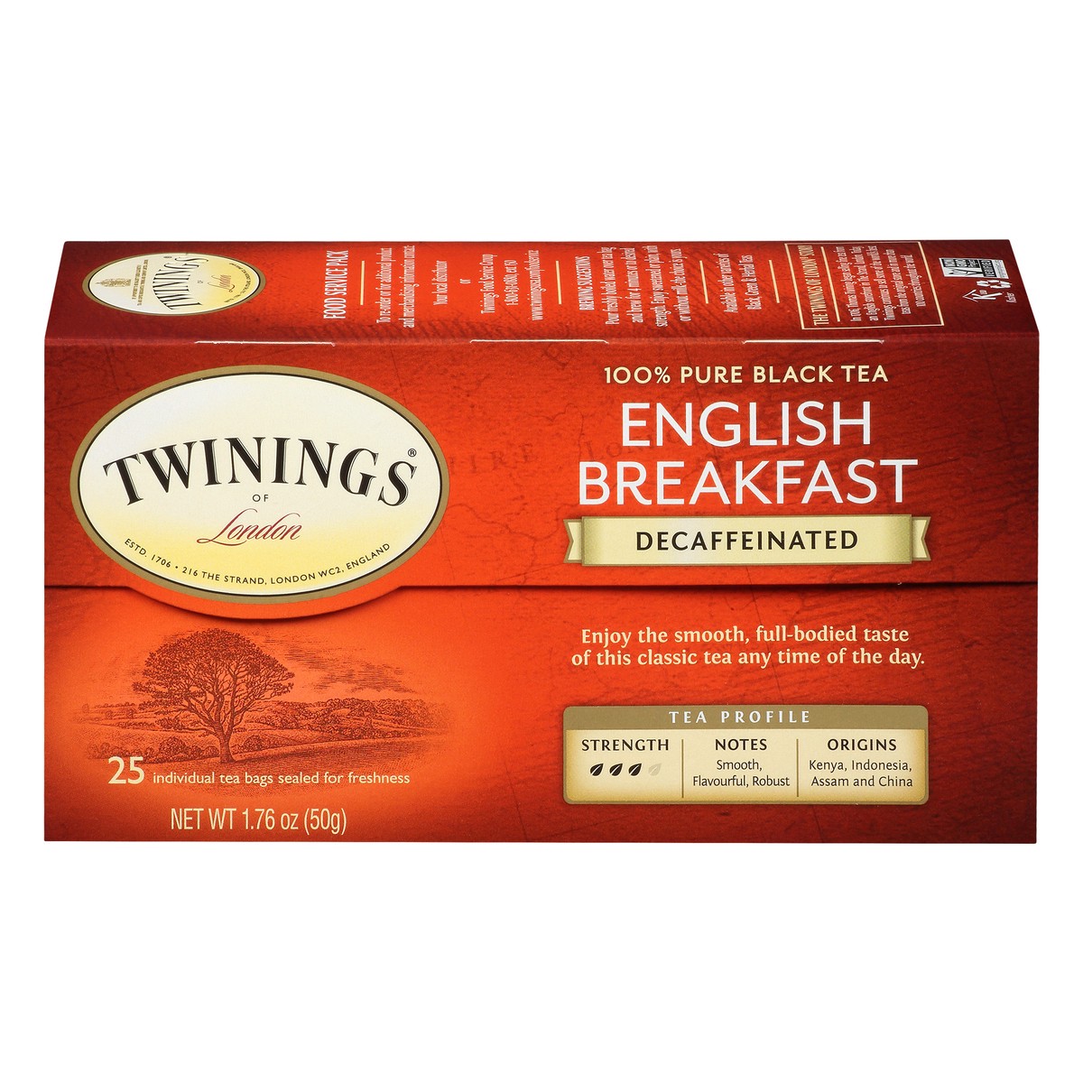 slide 10 of 15, Twinings Decaffeinated English Breakfast Pure Black Tea 25 Tea Bags - 25 ct, 25 ct