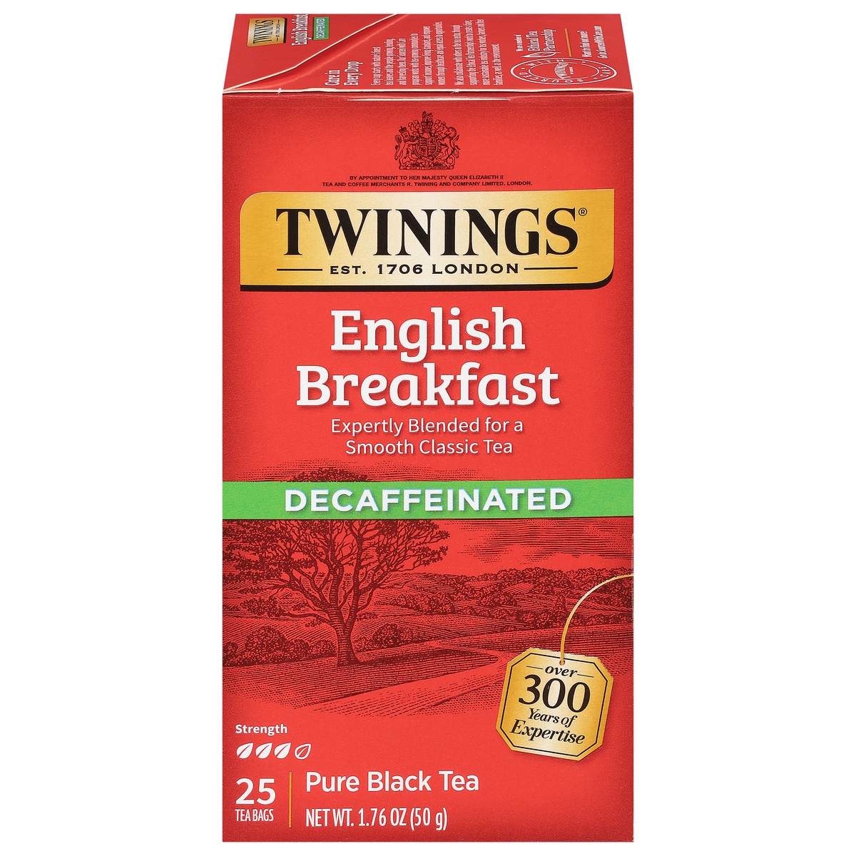 slide 1 of 15, Twinings Decaffeinated English Breakfast Pure Black Tea 25 Tea Bags - 25 ct, 25 ct