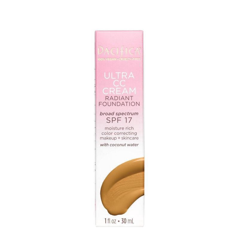 slide 5 of 5, Pacifica Ultra CC Cream Radiant Foundation with SPF 17 - Warm/Medium - 1 fl oz, 1 ct