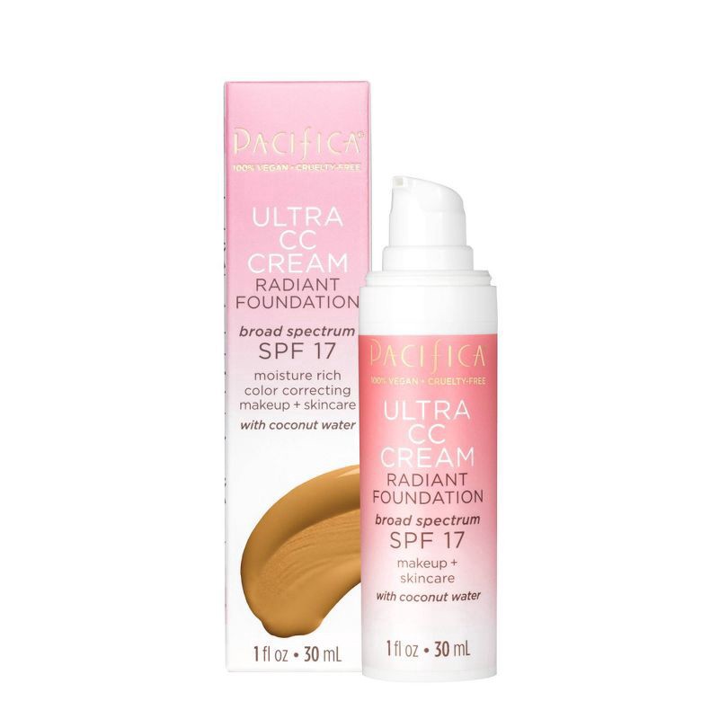 slide 1 of 5, Pacifica Ultra CC Cream Radiant Foundation with SPF 17 - Warm/Medium - 1 fl oz, 1 ct