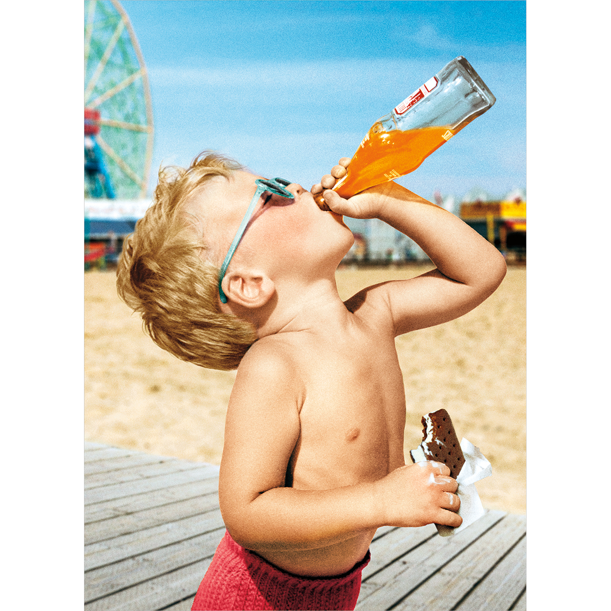 slide 1 of 1, Avanti Card Birthday Boy Drinking Soda, 1 ct