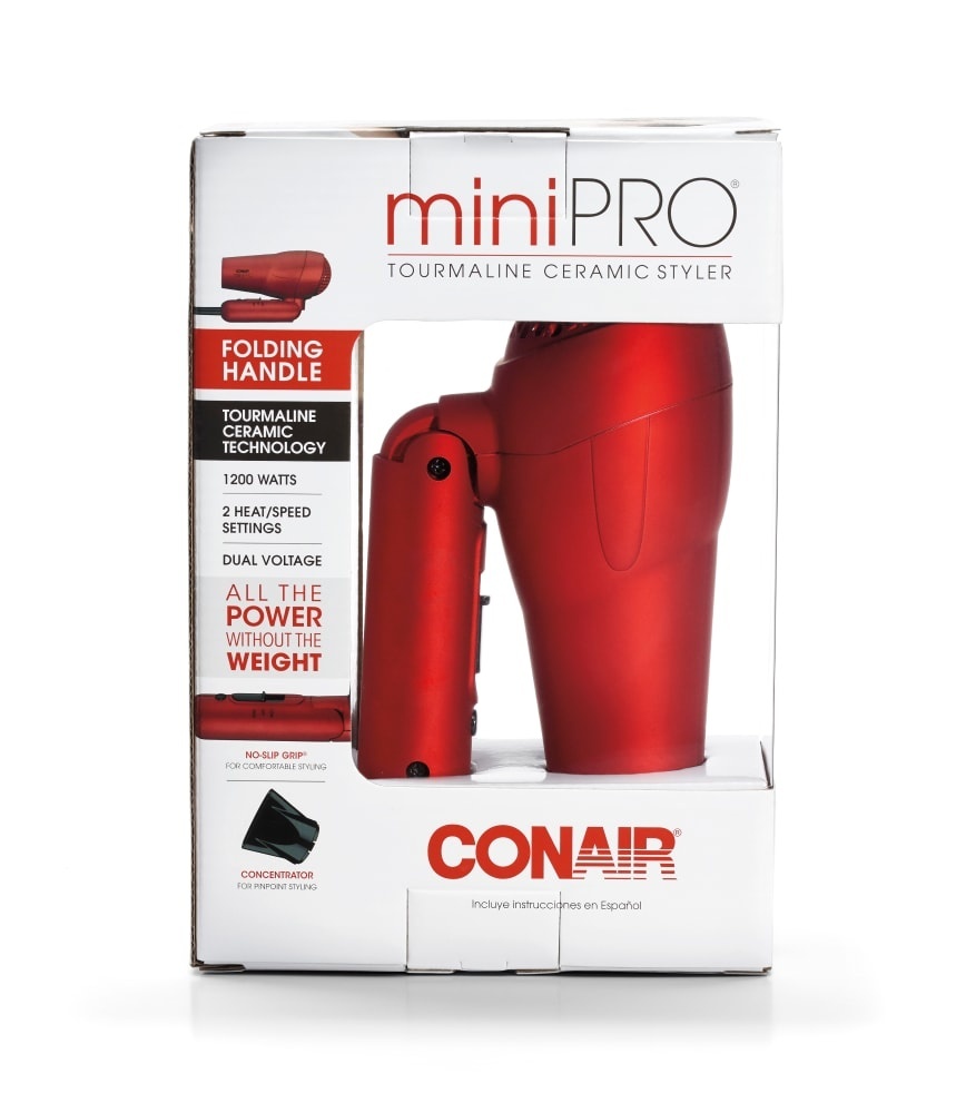 slide 1 of 1, Conair Mini Pro Tourmaline Ceramic Style Dryer, 1 ct