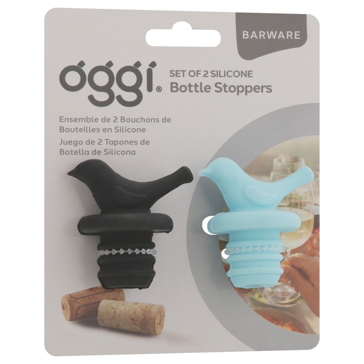 slide 5 of 11, Oggi Barware Silicone Bottle Stoppers 1 ea, 1 ct