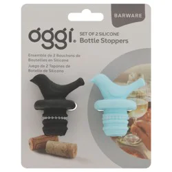 Oggi Barware Silicone Bottle Stoppers 1 ea