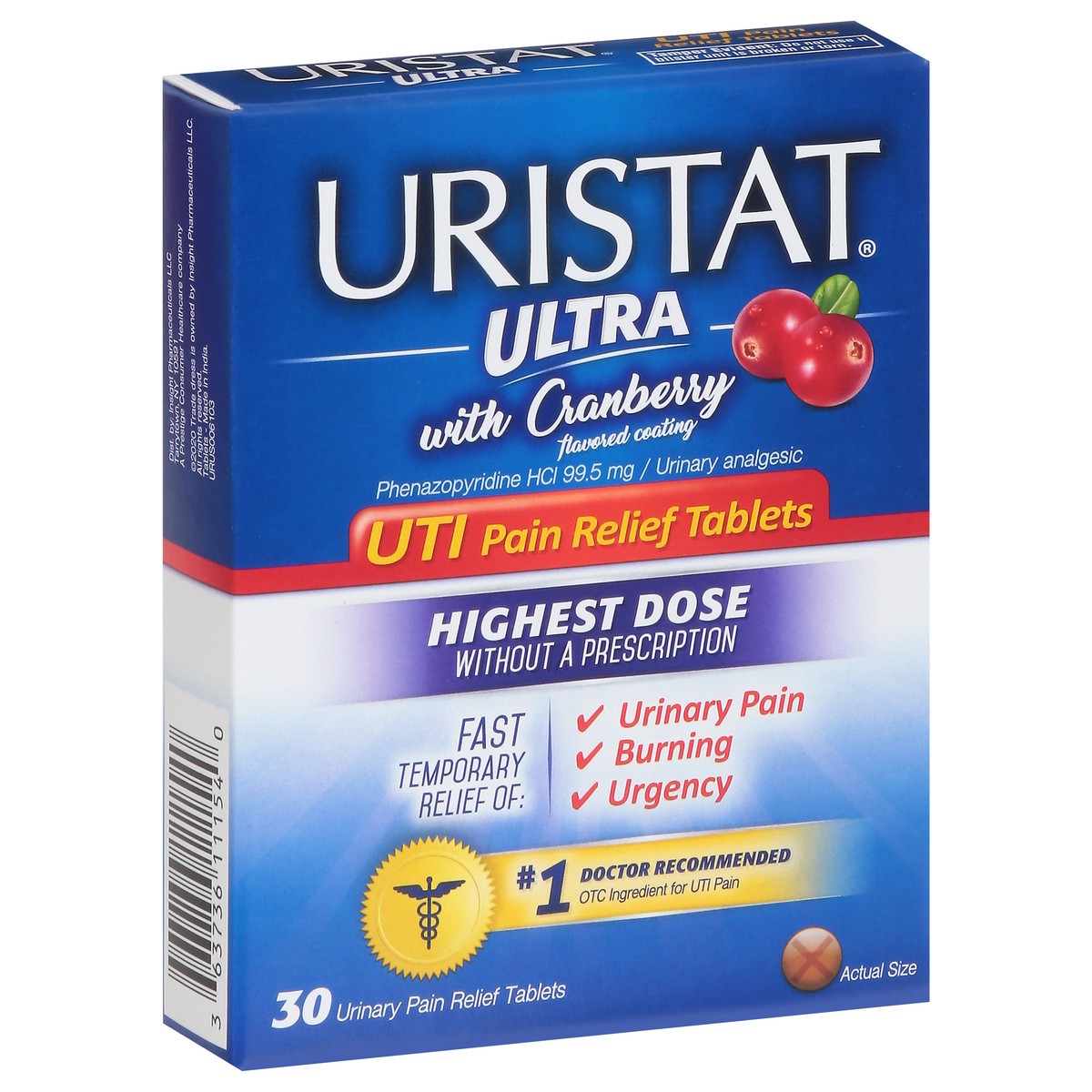 slide 2 of 10, URISTAT UTI Pain Relief Tablets, 36 ct