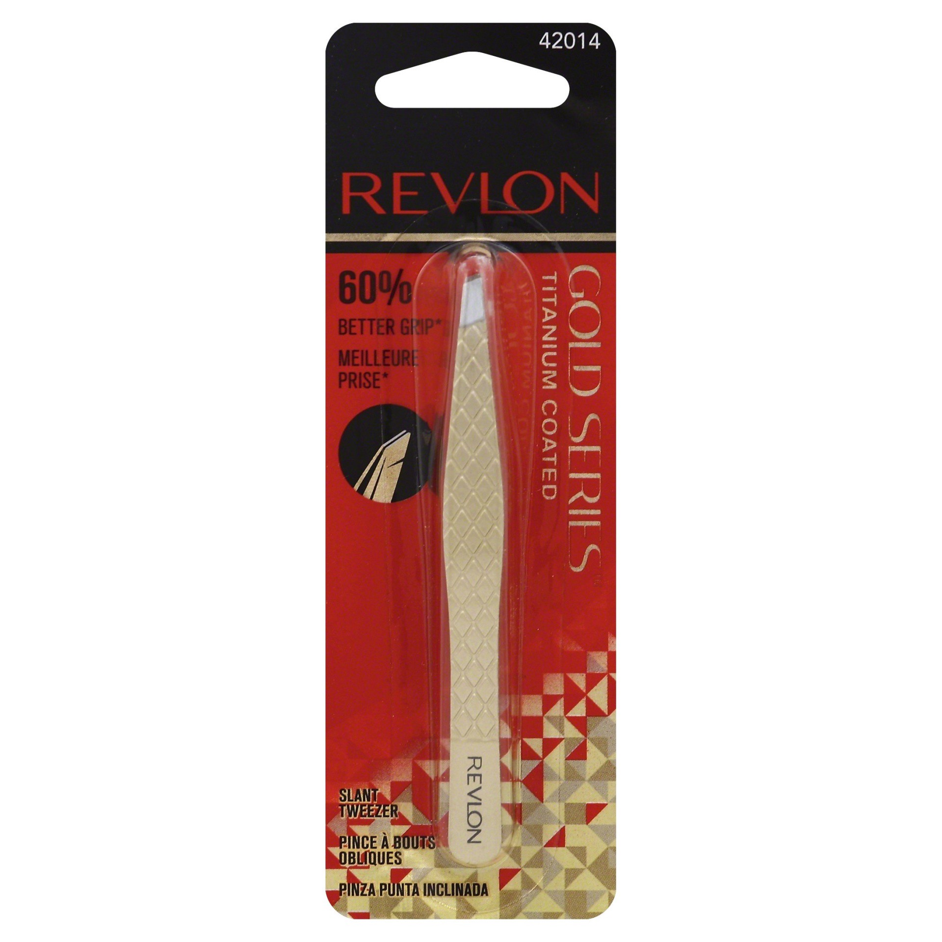 slide 1 of 2, Revlon Gold Series Slant Tweezer, 1 ct