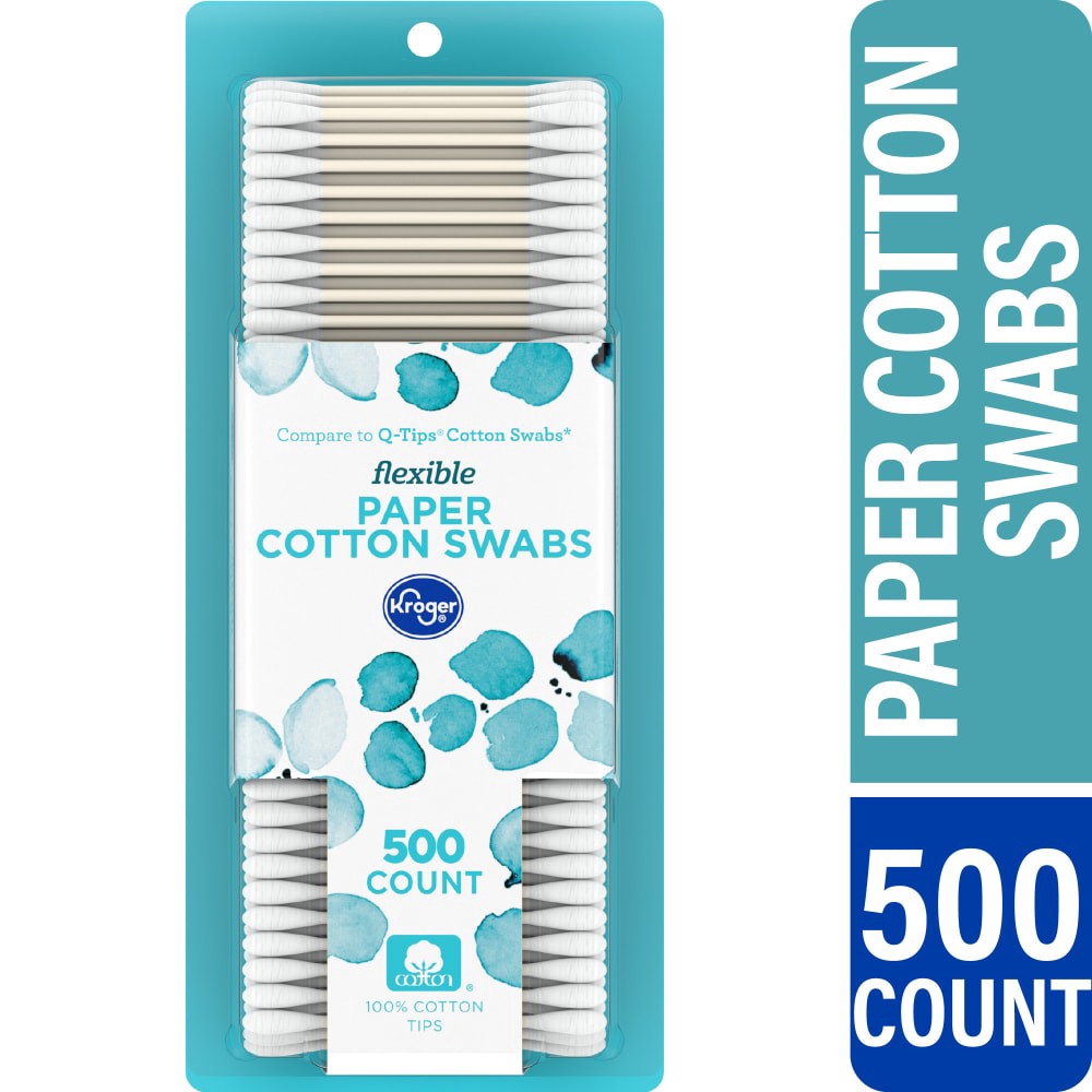 slide 1 of 2, Kroger Cotton Swabs, 500 ct