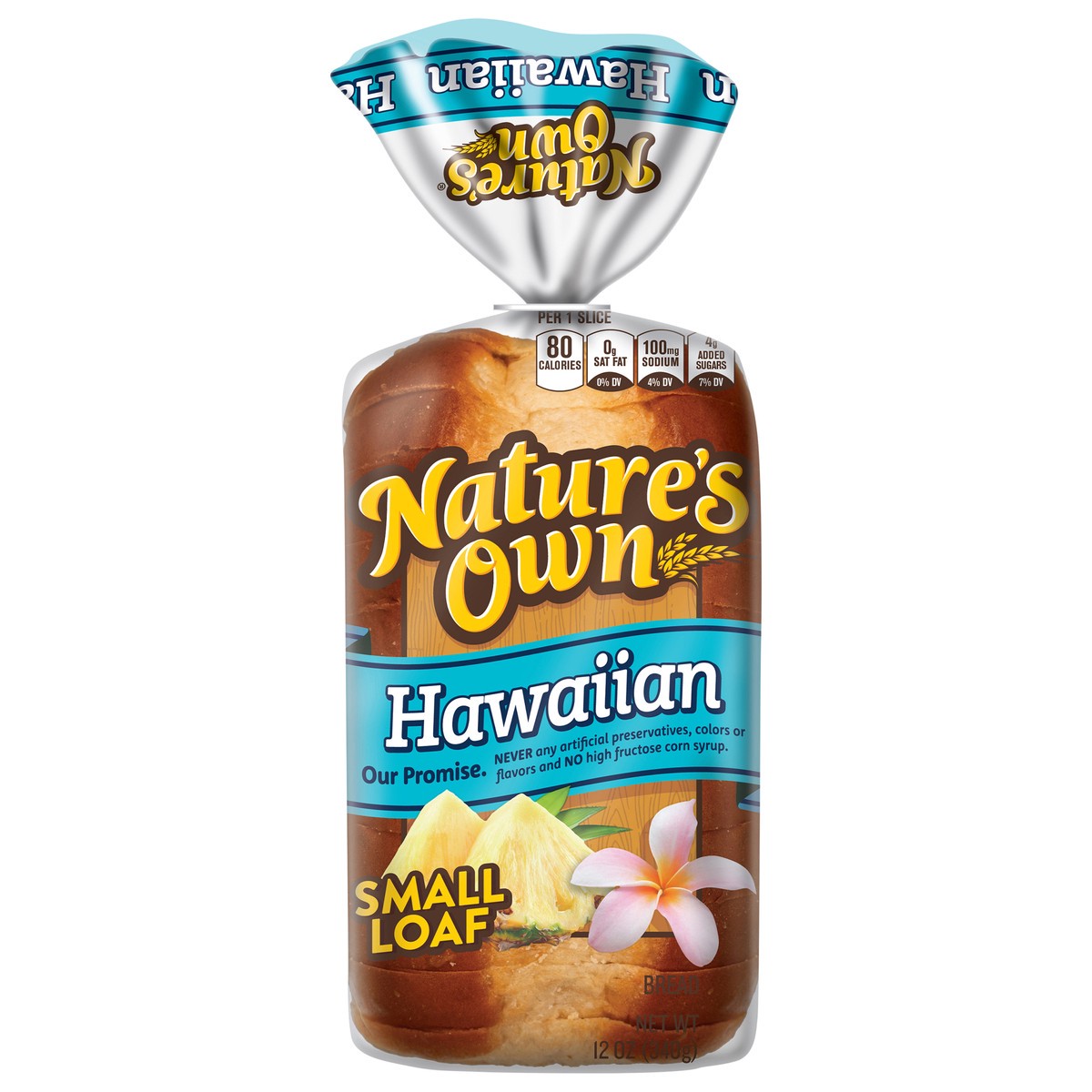 slide 1 of 13, Nature's Own Hawaiian, Small Loaf Size, Sliced Hawaiian Bread, 12 oz Loaf, 12 oz
