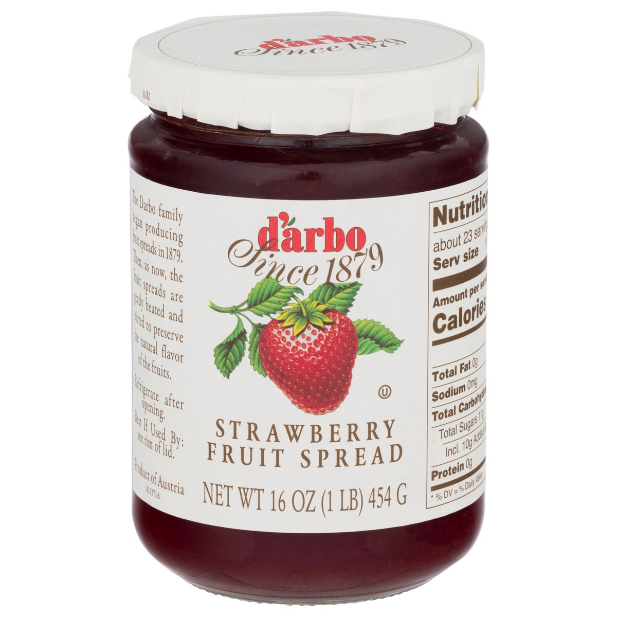 slide 1 of 12, d'Arbo D'arbo Strawberry Fruit Spread, 16 oz