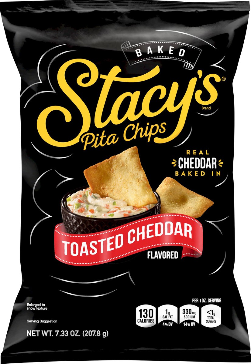 slide 3 of 3, Stacy's Baked Pita Chips Toasted Cheddar Flavored 7.33 Oz, 7.33 oz