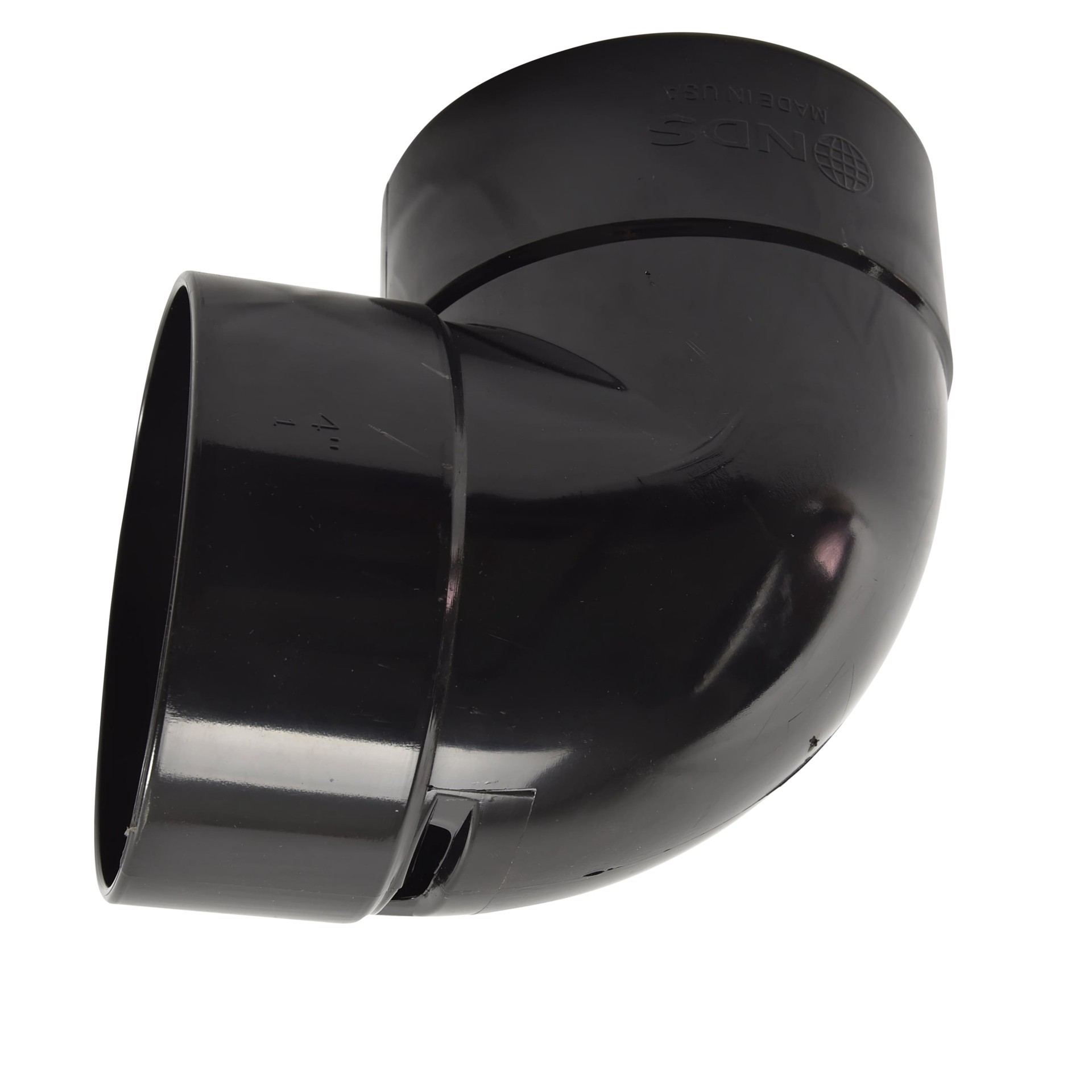 slide 5 of 6, NDS Round Pop-Up Drainage Emitter with Elbow for 6-in Drain Pipes, Green Plastic, 1 ct