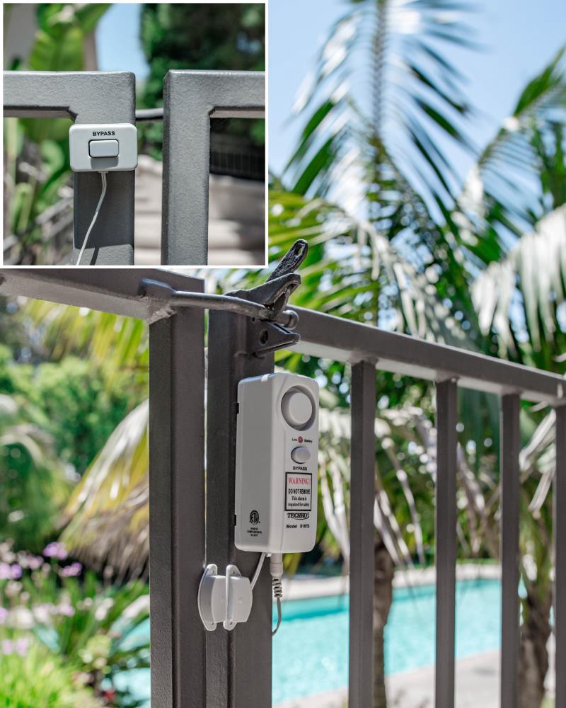 slide 2 of 6, TECHKO Pool entry gate alarm, 1 ct