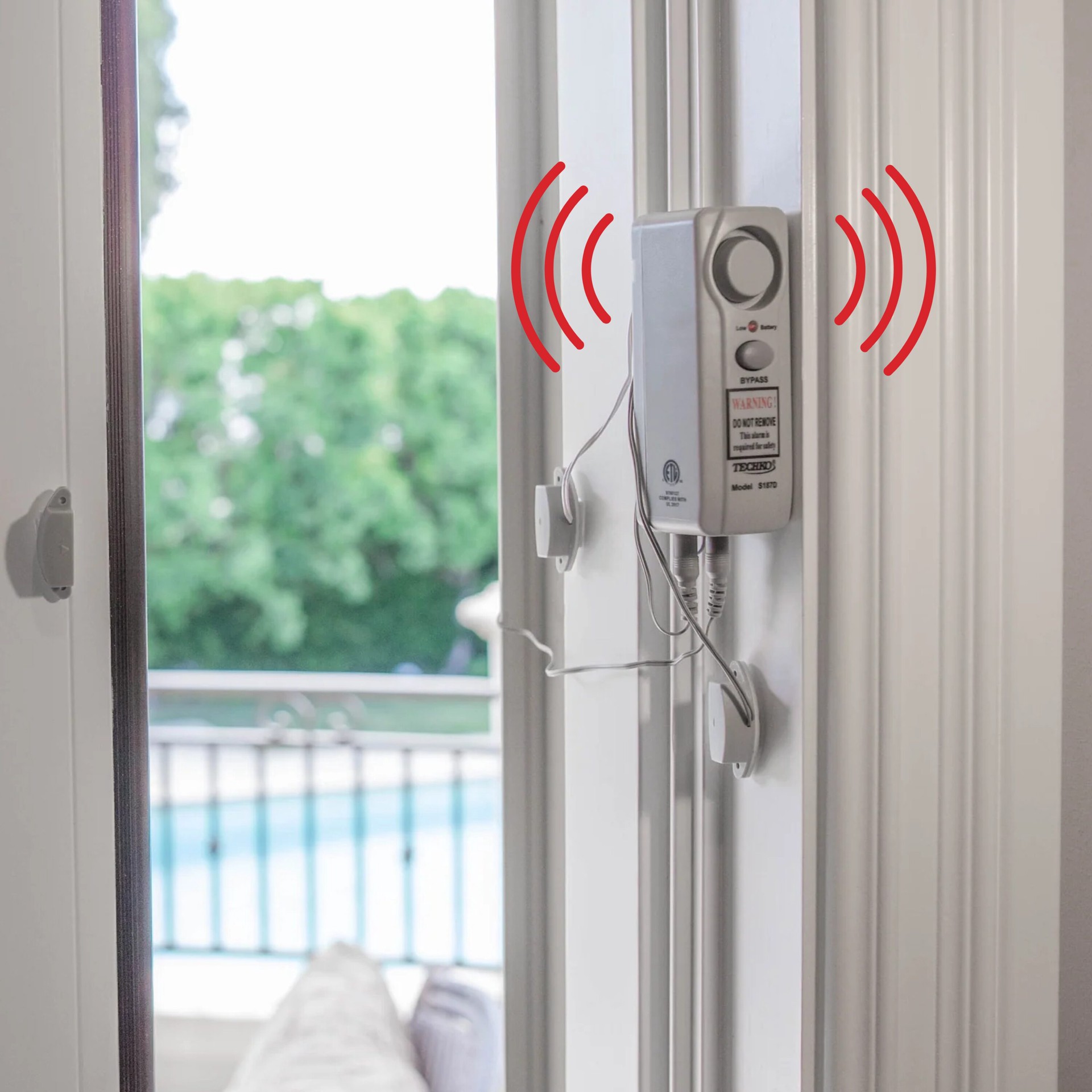 slide 4 of 6, TECHKO Pool entry gate alarm, 1 ct