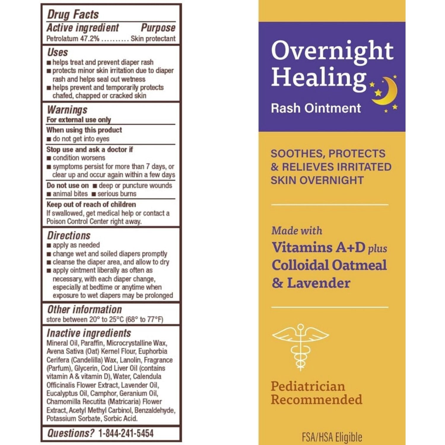 slide 5 of 6, A+D A&D Overnight Healing Rash Ointment 3.6 oz, 3.6 oz