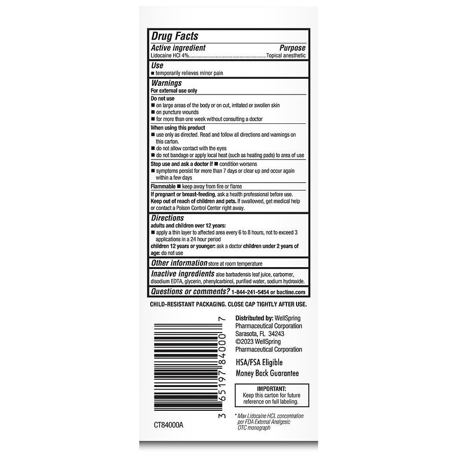 slide 2 of 3, Bactine MAX No-Mess Lidocaine Roll-On, 2.5 oz