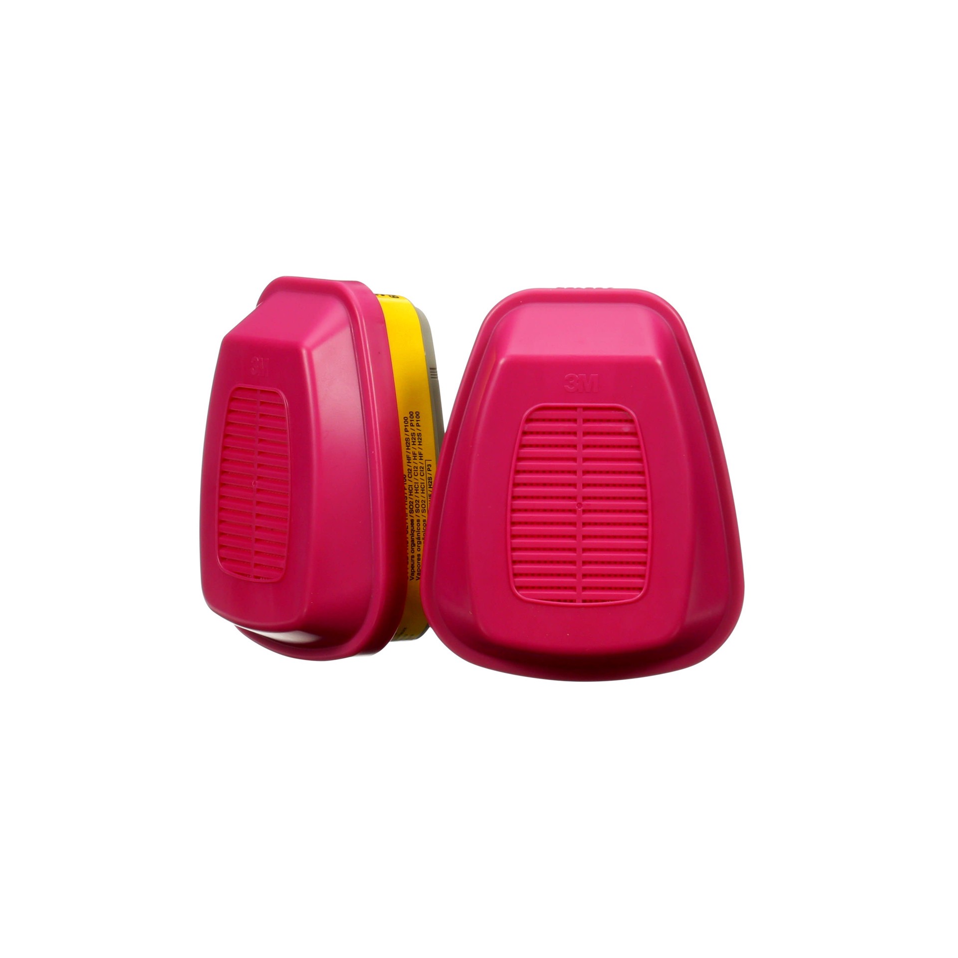 slide 5 of 6, 3M 2 -Pack Pink Disposable P100 Chemical Cartridge/Filter, 1 ct