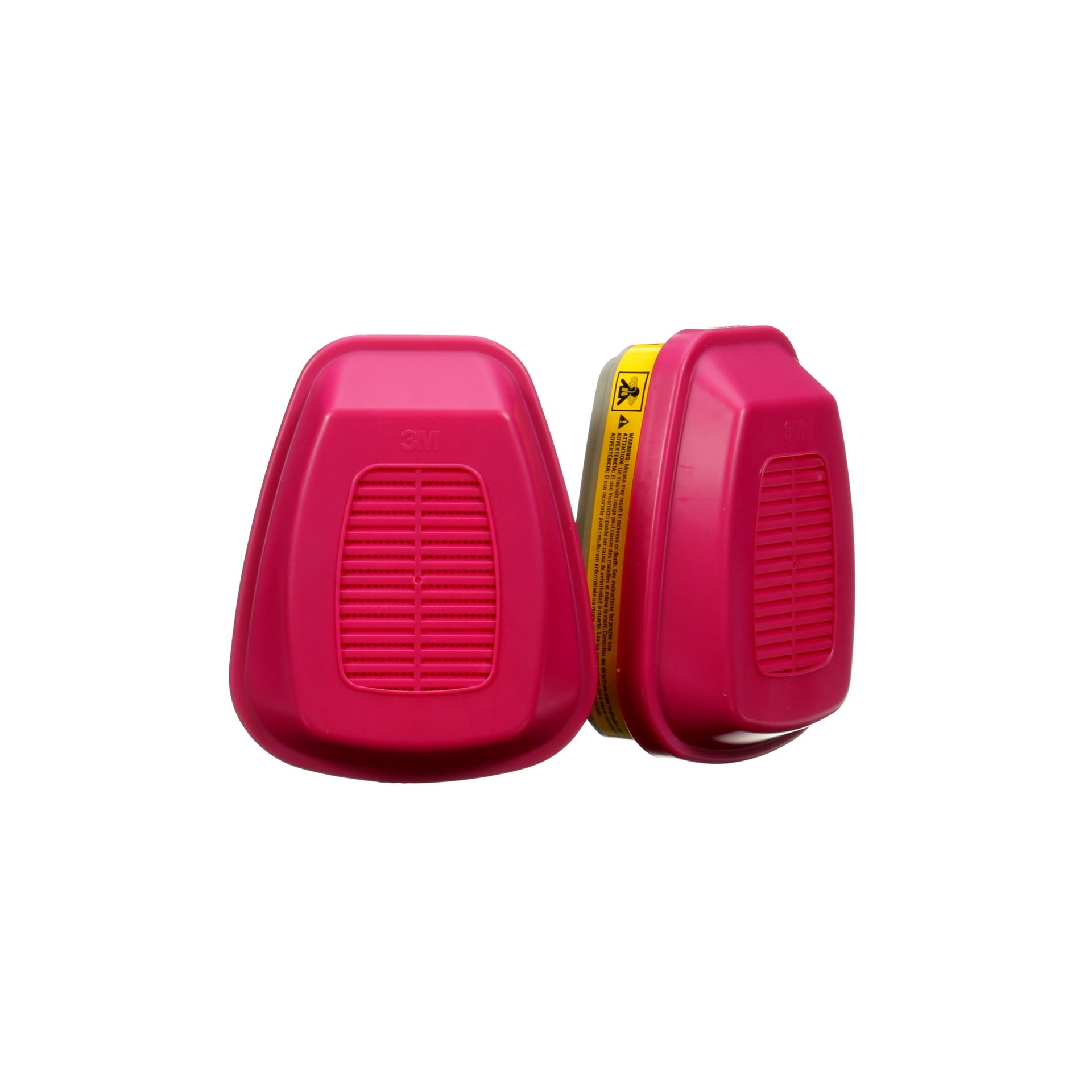 slide 6 of 6, 3M 2 -Pack Pink Disposable P100 Chemical Cartridge/Filter, 1 ct