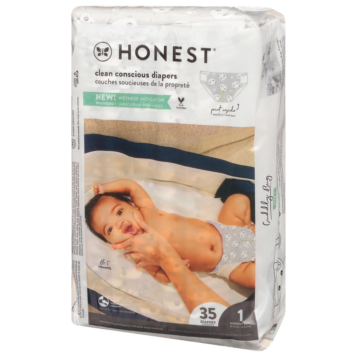 slide 9 of 13, Honest The Honest Co. The Honest Co Diapers Panda Size 1, 35 ct