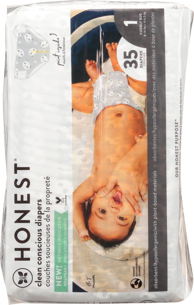 slide 11 of 13, Honest The Honest Co. The Honest Co Diapers Panda Size 1, 35 ct