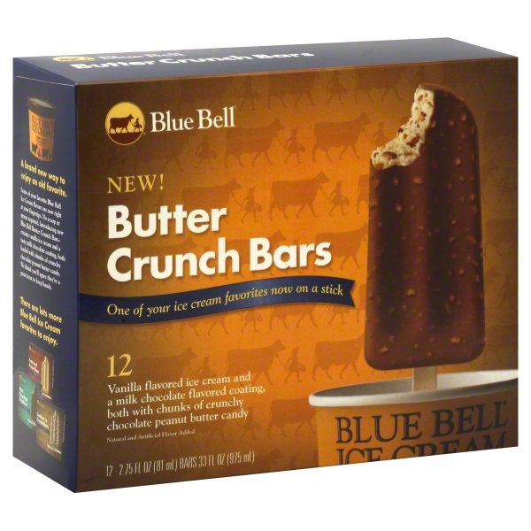 slide 1 of 1, Blue Bell Ice Cream Bars 12 ea, 12 ct