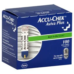 Accu Chek Aviva Plus Diabetes Strips - 100 Ct
