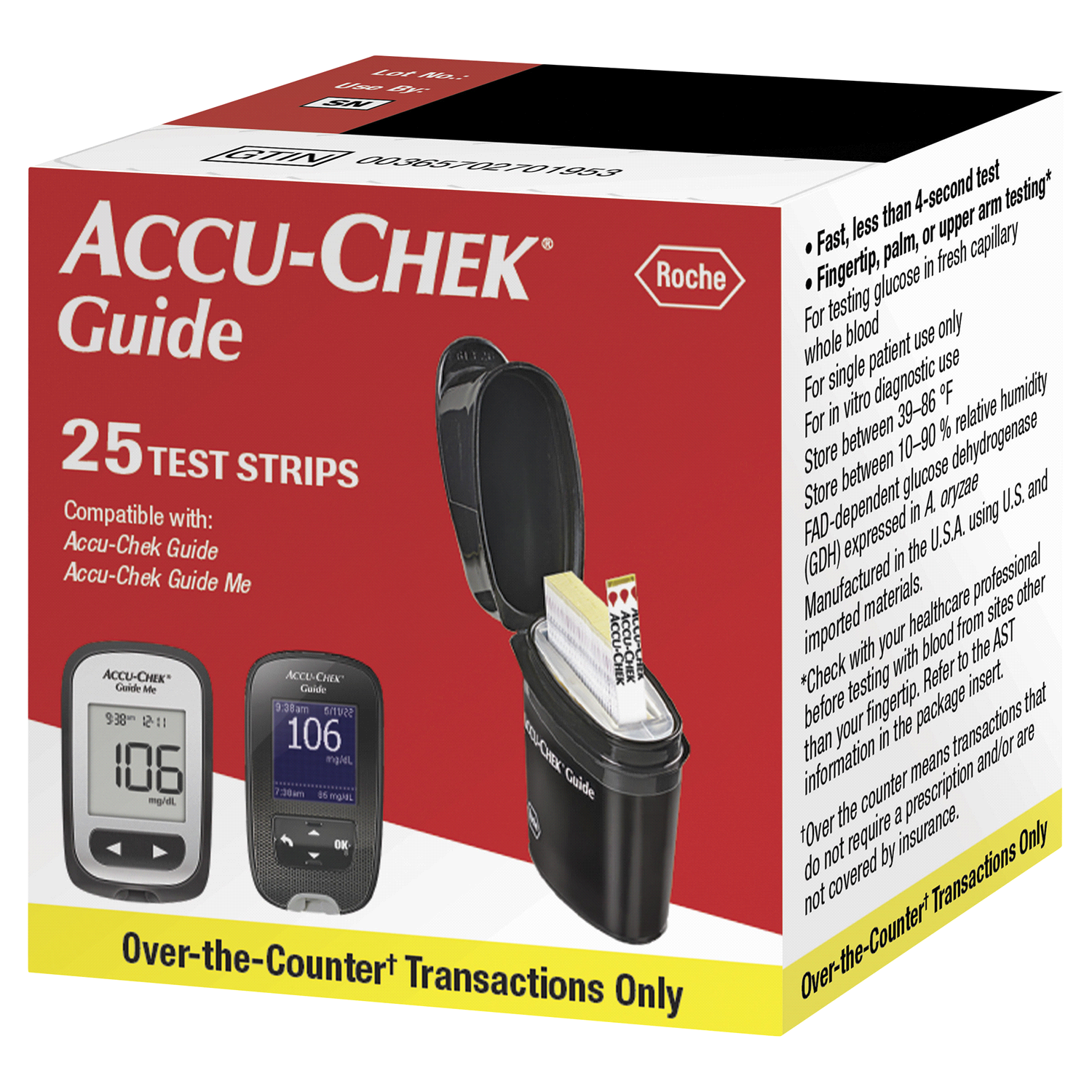slide 3 of 3, Accu-Chek Guide Test Strips, 25 ct