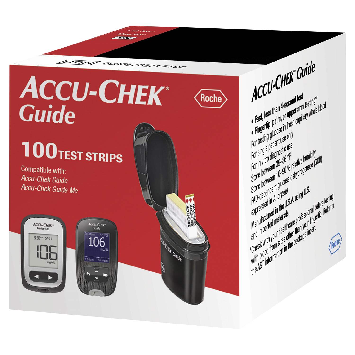 slide 3 of 3, Accu-Chek Guide Test Strips, 100 ct