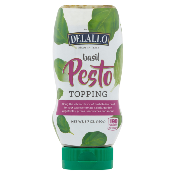 slide 1 of 1, DeLallo Basil Pesto Topping, 6.7 oz