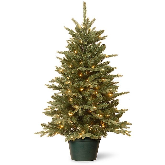 slide 1 of 1, National Tree Company National Tree Everyday Collections Pre-Lit Artificial Christmas Tree with Clear Lights, 3 ft