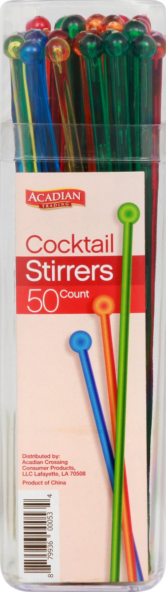 slide 1 of 8, Acadian Trading Cocktail Stirrers 50 ea, 50 ct