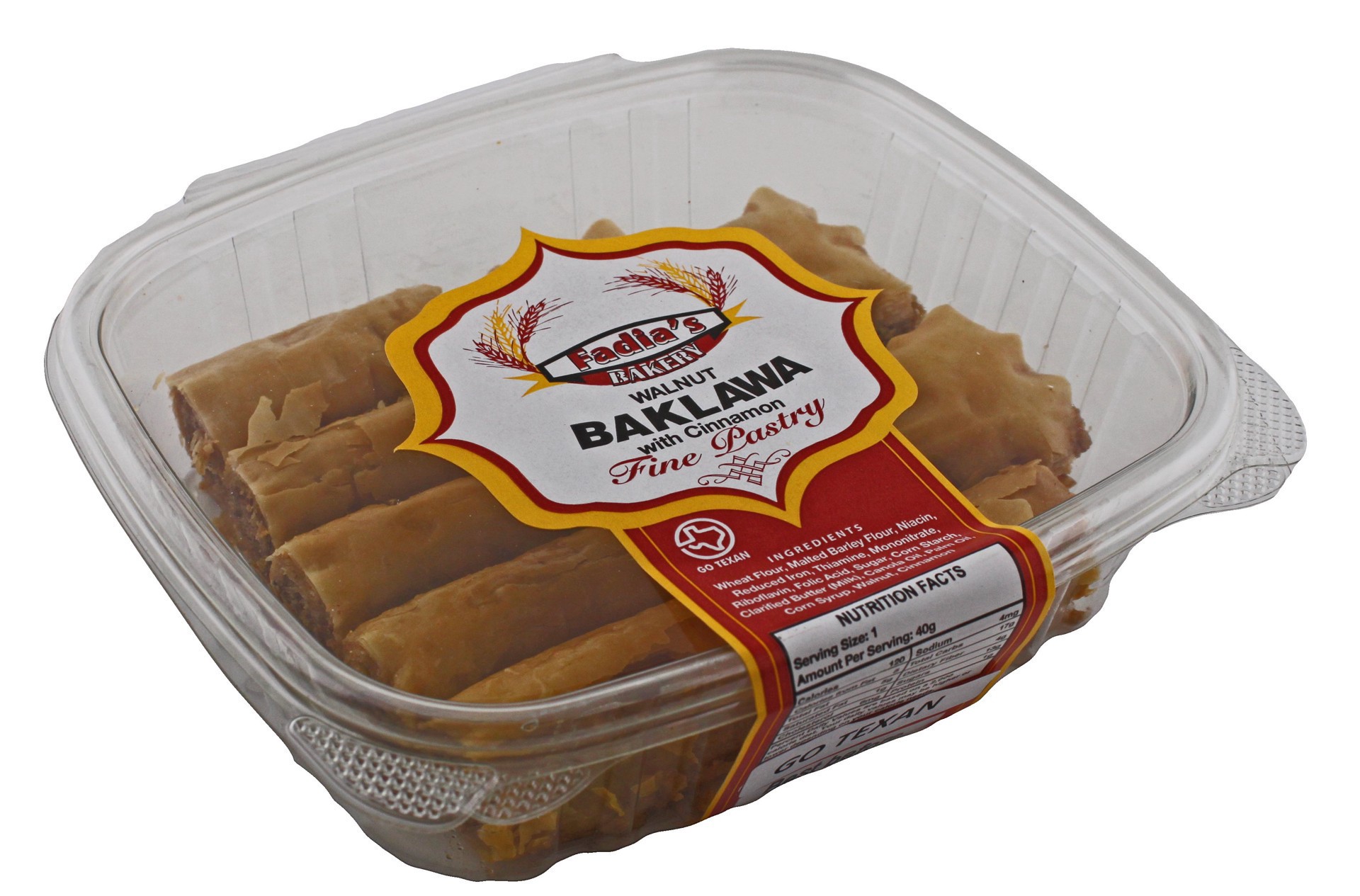 slide 1 of 1, Fadia's Bakery Walnut Cinnamon Baklava, 1 ct