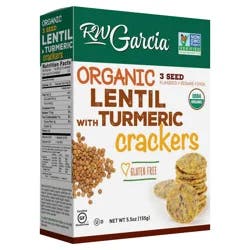 RW Garcia Organic 3 Seed Lentil with Turmeric Crackers 5.5 oz