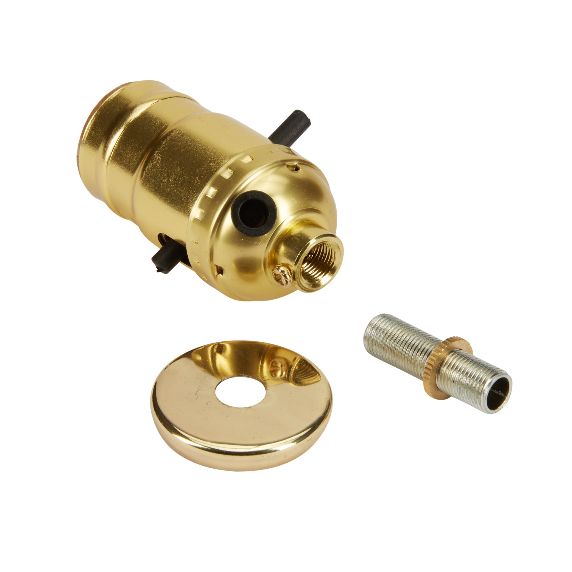 slide 3 of 4, Project Source 250 -Watt Porcelain Push-through Lamp Socket , Gold, 1 ct