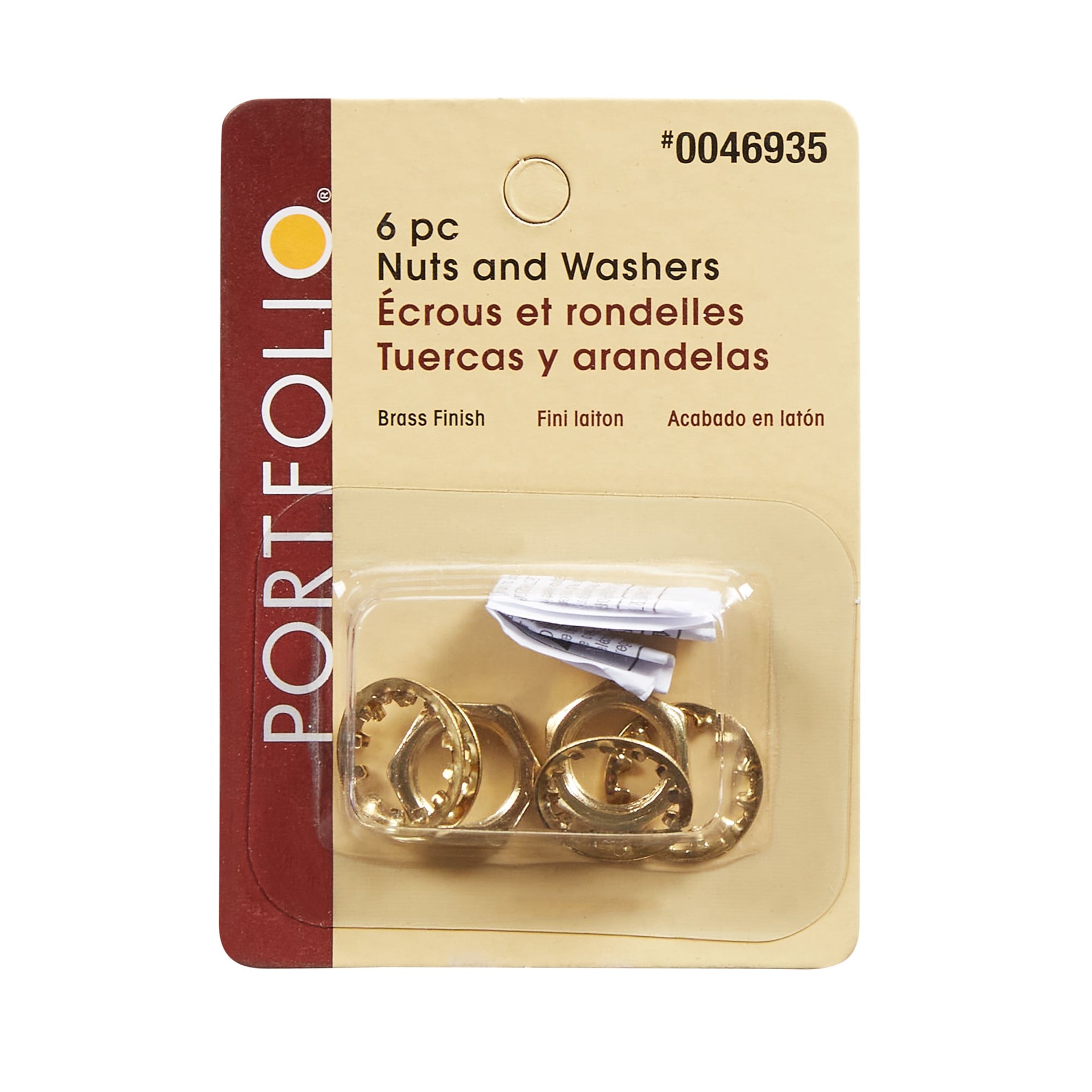 slide 2 of 2, Project Source #5 x 20 Brass-plated Brass Hex Nut ( 6 Count ), 1 ct